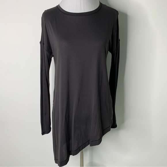 Lululemon Women's Black To The Point Long Sleeve Cotton Shirt Size 6 - Picture 3 of 12